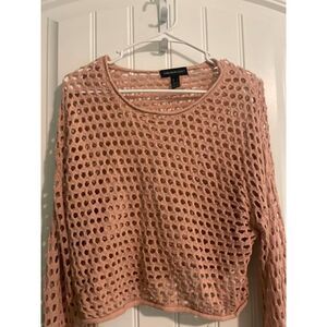 Street Wear Society Small, Crochet/Holes, Long Sleeve, Y2K Top Boho